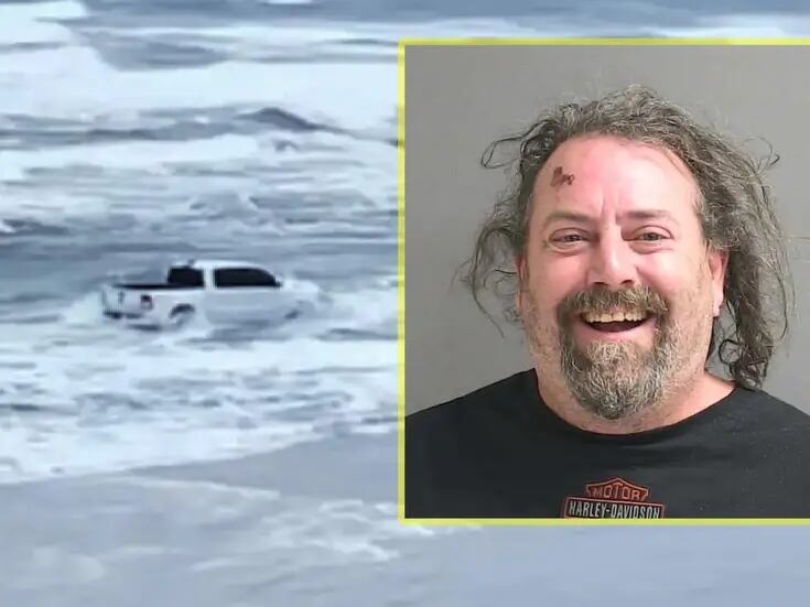 VIDEO: Conductor “risueño” lleva a pasear su camioneta al mar en Florida y es arrestado: “No es mi culpa que el auto no surfee”