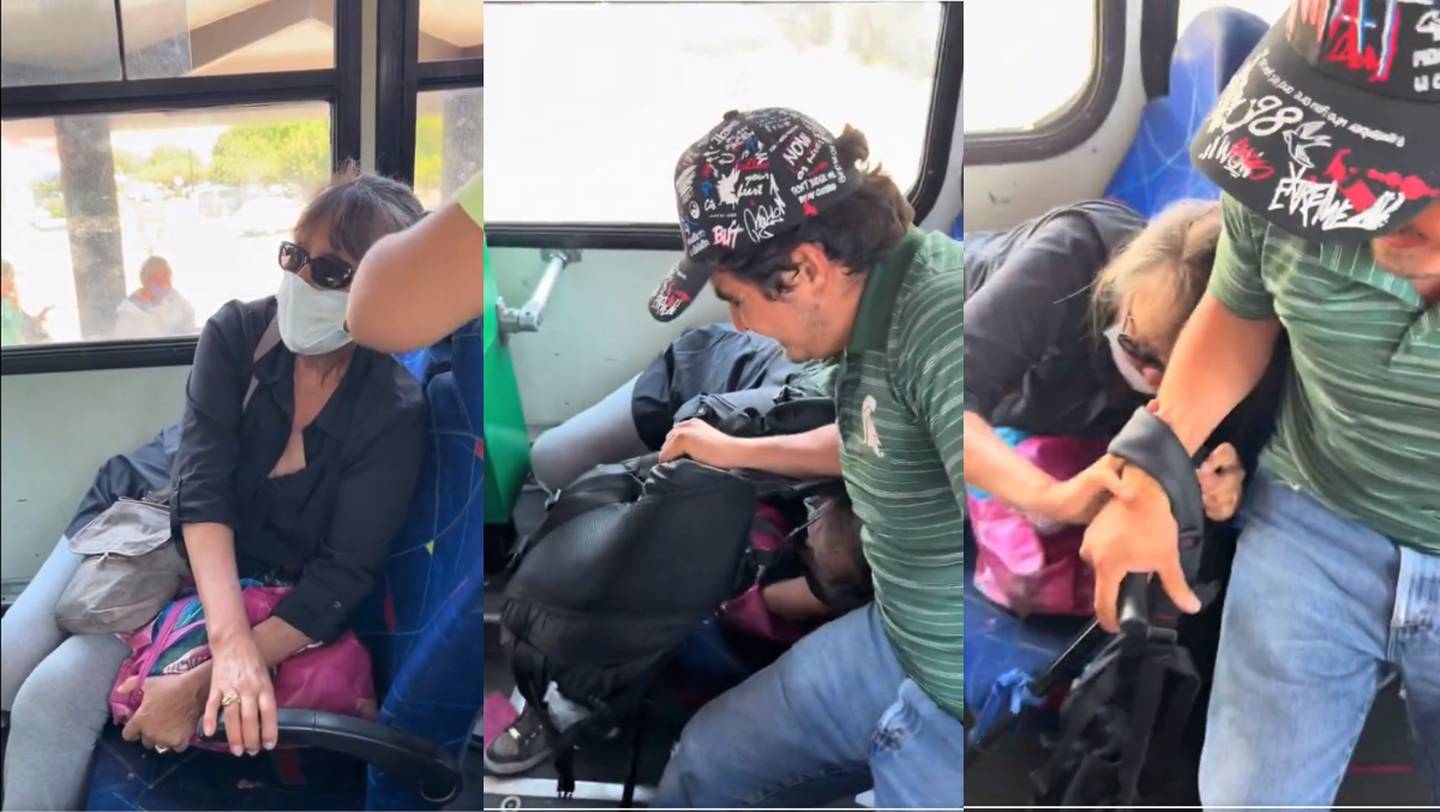VIRAL | Señora no permite que nadie se siente al lado de ella en transporte público, ¡ni siquiera un hombre que utilizaba bastón!