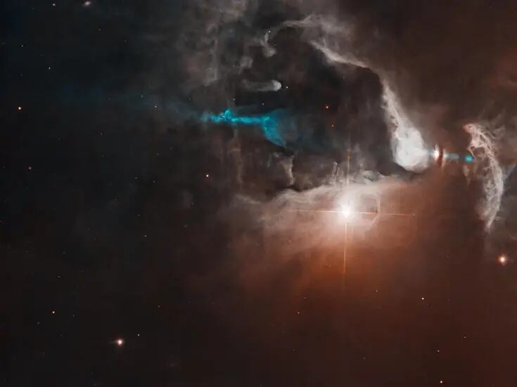 Una estrella proyecta espectáculo de luz cósmica captado por Hubble
