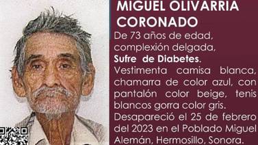 Activan alerta por Miguel Olivarría, de 73 años, en Hermosillo; sufre episodios de desorientación