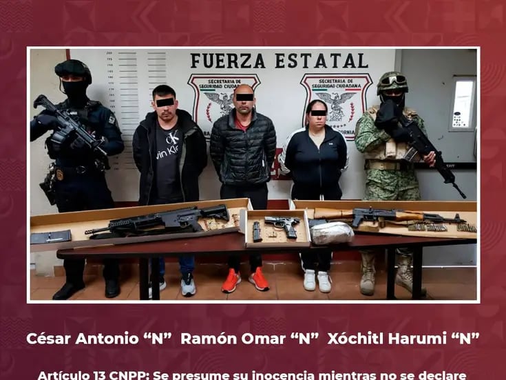 Detienen a tres con armas de fuego en el Valle de Mexicali