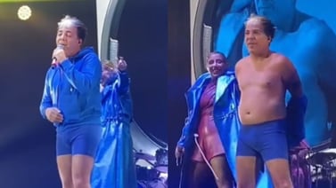 Cristian Castro se desnuda y queda en calzones en el escenario