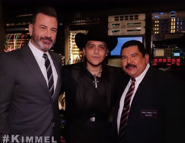 Christian Nodal con Jimmy Kimmel.