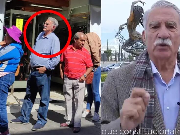 Panista Paco Fraile cobra pensión del Bienestar de AMLO que antes criticaba; lo captan en fila