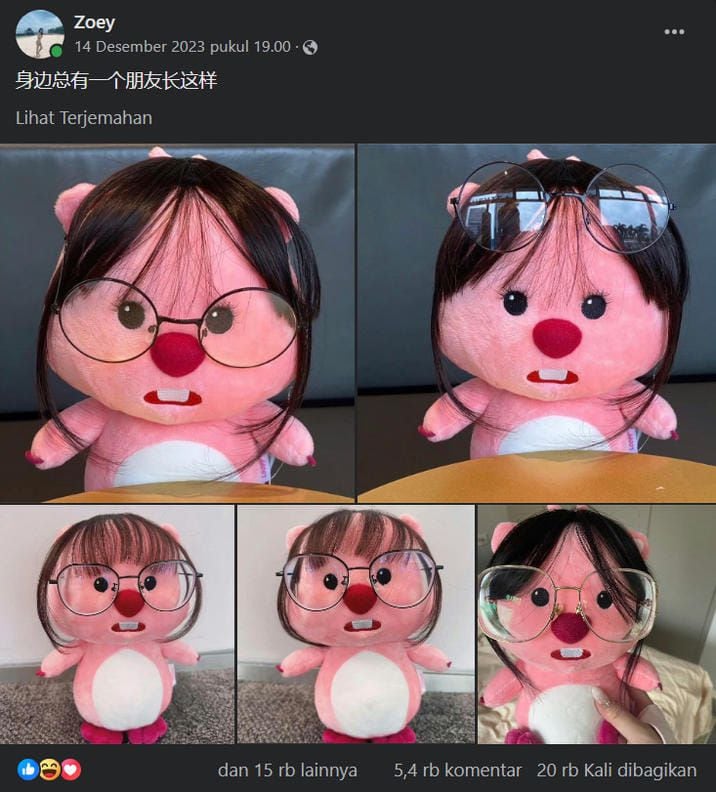 Peluche rosa con lentes: Contexto y origen del viral meme ligado al