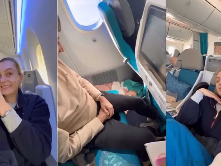 VIRAL: Mujer viaja en asientos VIP mientras su bebé y novio están en clase económica