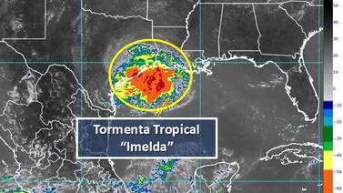 Se forma la tormenta tropical "Imelda" en el Golfo de México