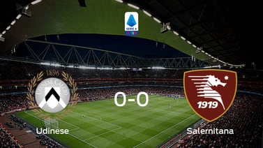 Udinese y Salernitana firman un empate sin goles (0-0)