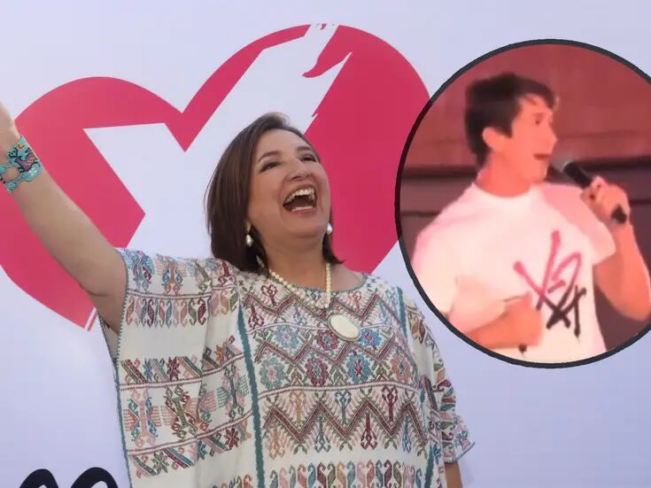 VIDEO: Se burlan de hijo de Xóchitl Gálvez por pedir que voten por su mamá: “Será la mamá de todo México”