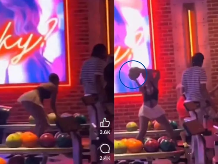 VIDEO: Mujer lanza bola de boliche a una chica y le da en la cabeza; termina noqueada