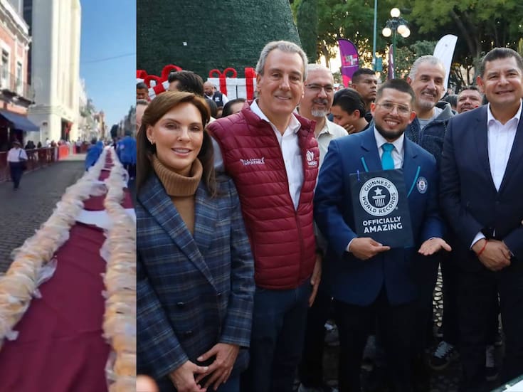 Puebla rompe récord Guinness con la rosca de Reyes más grande del mundo; se elaboraron cerca de 20 mil piezas de pan de 30 centímetros de largo