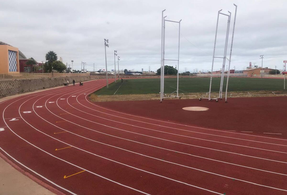 La pista de tartán que fue reconstruida en el 2022.