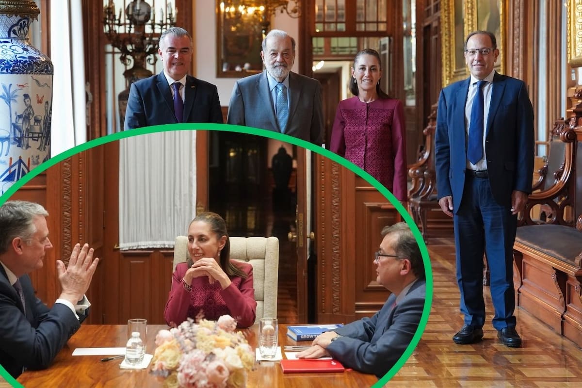 Claudia Sheinbaum se reúne con líderes del sector empresarial en Palacio Nacional para analizar perspectivas económicas del país