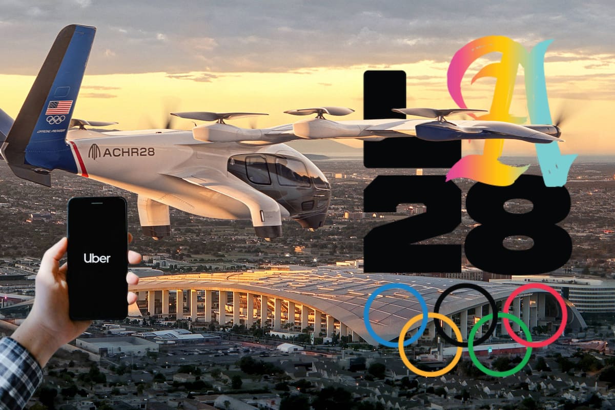 Los Juegos Olímpicos de Los Ángeles 2028 contará con los “taxis voladores” futuristas de Archer Aviation y se podrán pedir desde la app de Uber