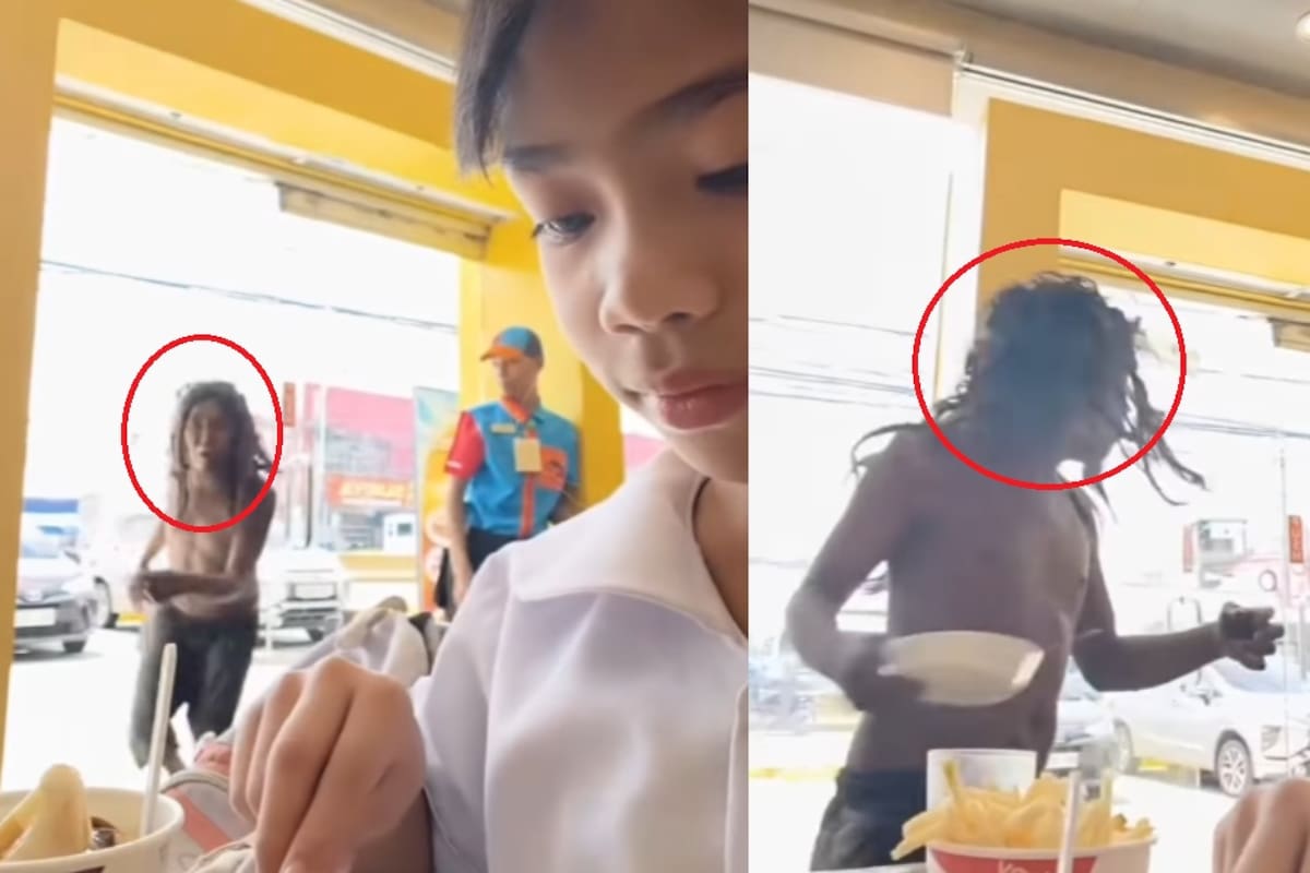 Indigente irrumpe en restaurante y roba la comida de un joven que se grababa comiendo