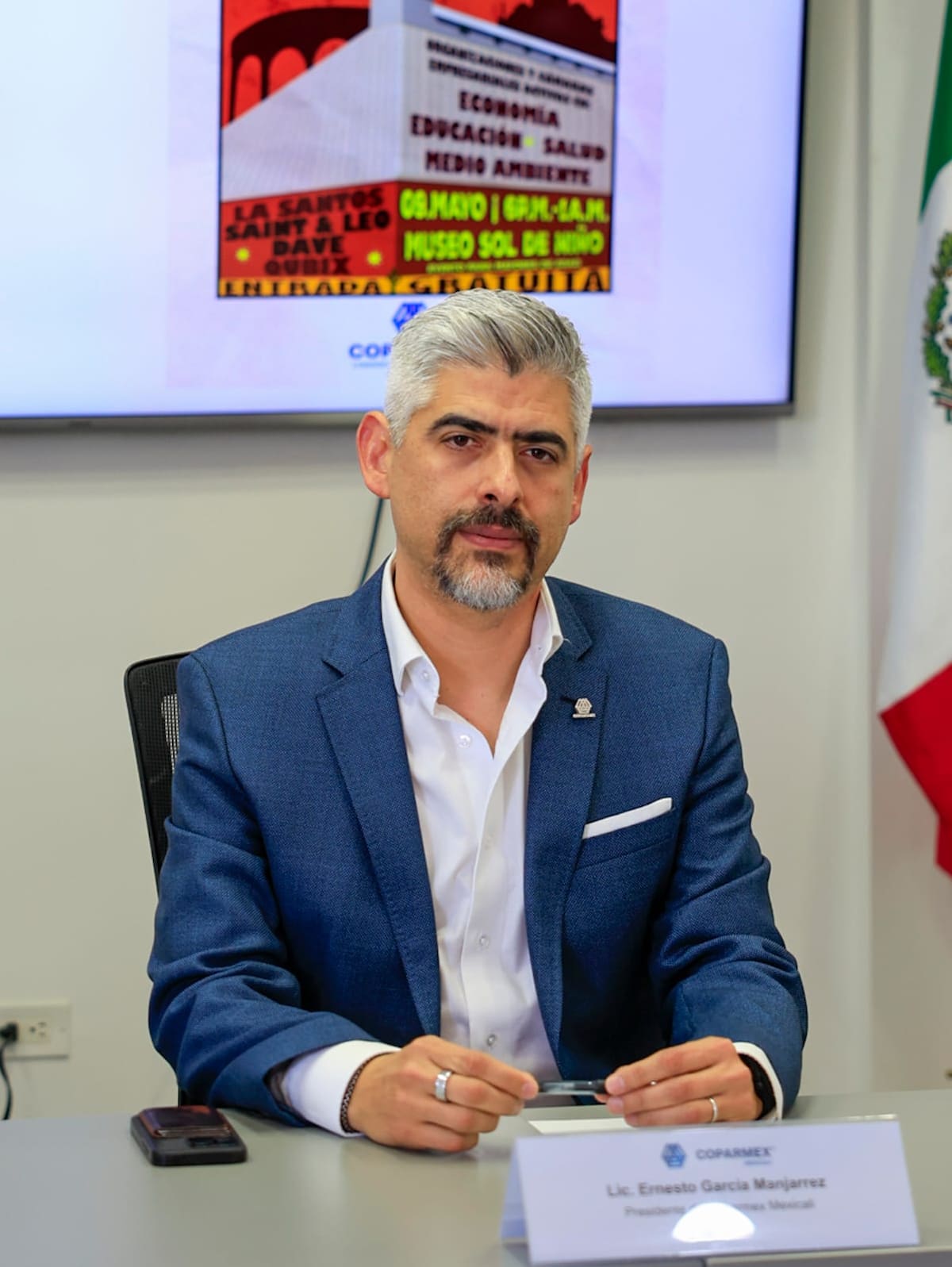 El presidente de la Confederación Patronal de la República Mexicana (Coparmex) en Mexicali, Ernesto García Manjarrez, por su parte señaló que Baja California se ha quedado rezagada en participación ciudadana y recordó la importancia de abrir más espacios donde la sociedad pueda involucrarse activamente l Foto: Juan J. Morales