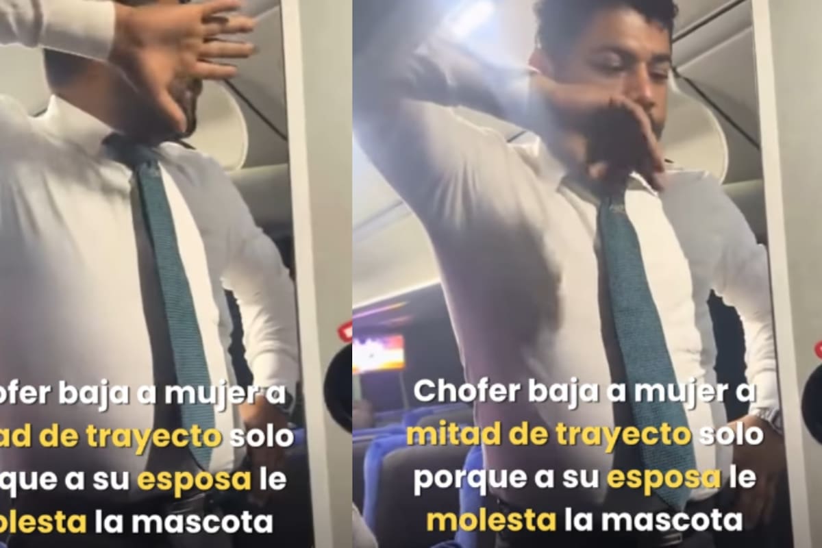 ‘Solo porque a su esposa le molestaba la mascota’: captan el momento en que chófer obliga a una mujer a bajar del camión en pleno trayecto