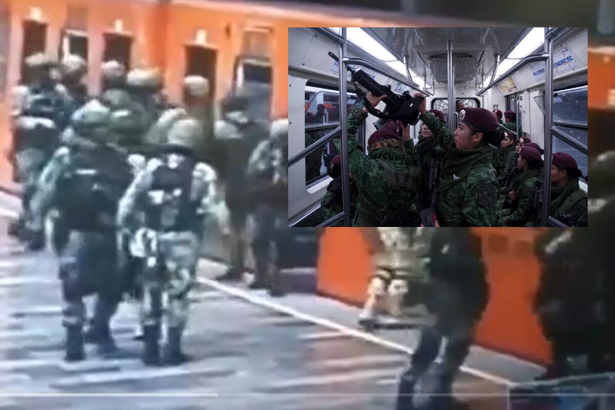 Aclaran que hacían los militares captados en metro de la CDMX