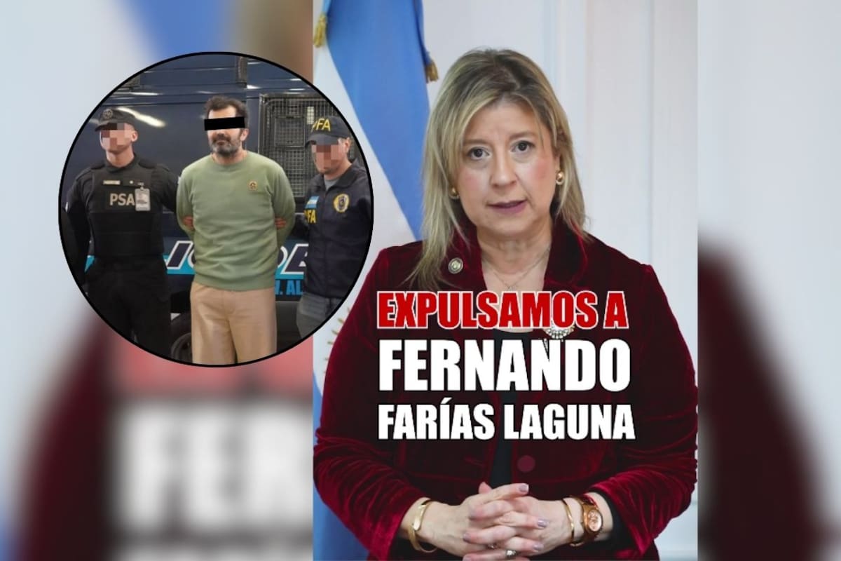 “Argentina no es refugio de delincuentes”: Alejandra Monteoliva, ministra de Seguridad, anunció en un video que Fernando Farías Laguna fue expulsado del país tras rechazar su asilo con un decreto de Milei
