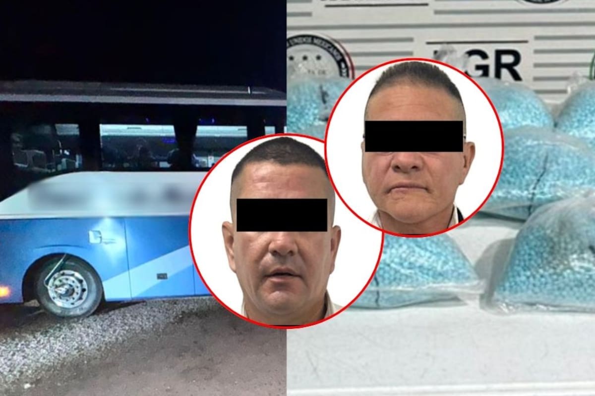 FGR detiene a dos personas por transportar cerca de 200 mil pastillas de fentanilo en Sonora