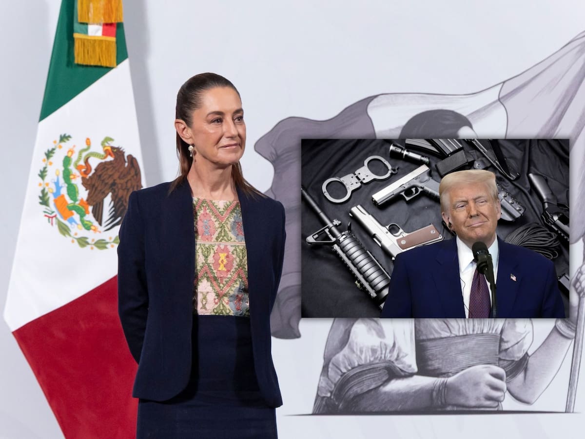 Acuerdo sobre armas es el primero del entendimiento entre México y EEUU: Sheinbaum | Crédito: Presidencia/AP/Canva