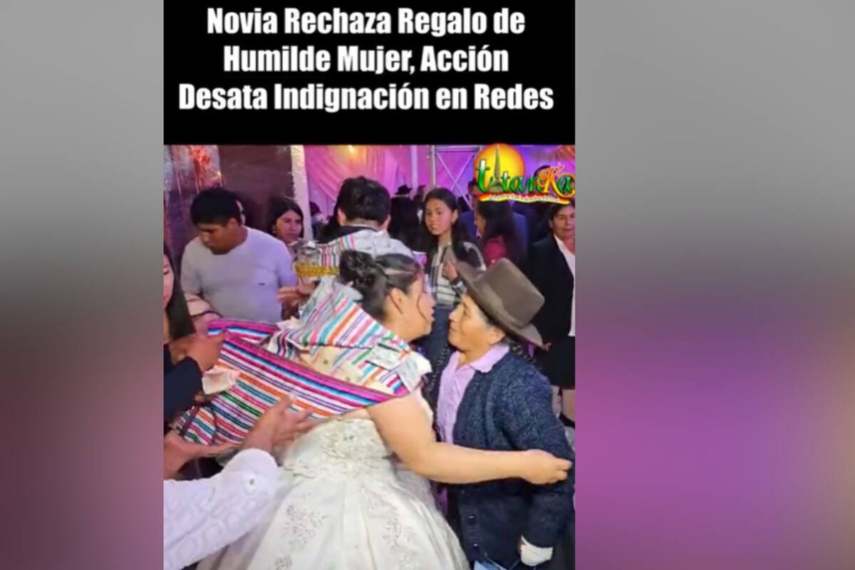 Video viral: Novia rechaza humilde regalo de abuelita y desata críticas en redes
