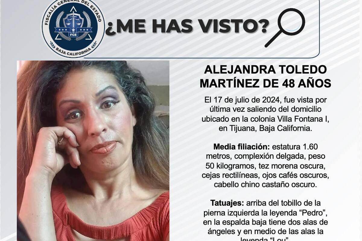 Se busca a Alejandra Toledo Martínez de 48 años