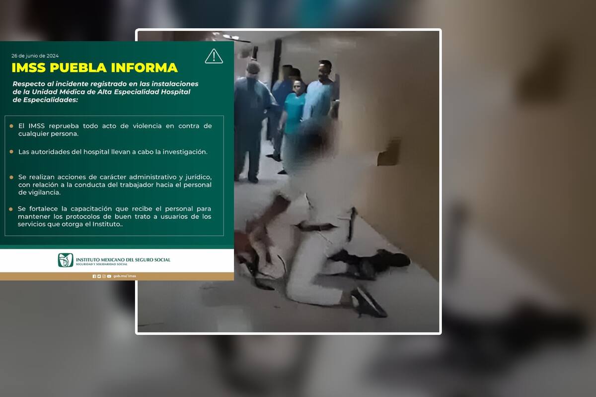Enfermero golpea a guardia en IMSS Puebla; testigos detallan por qué