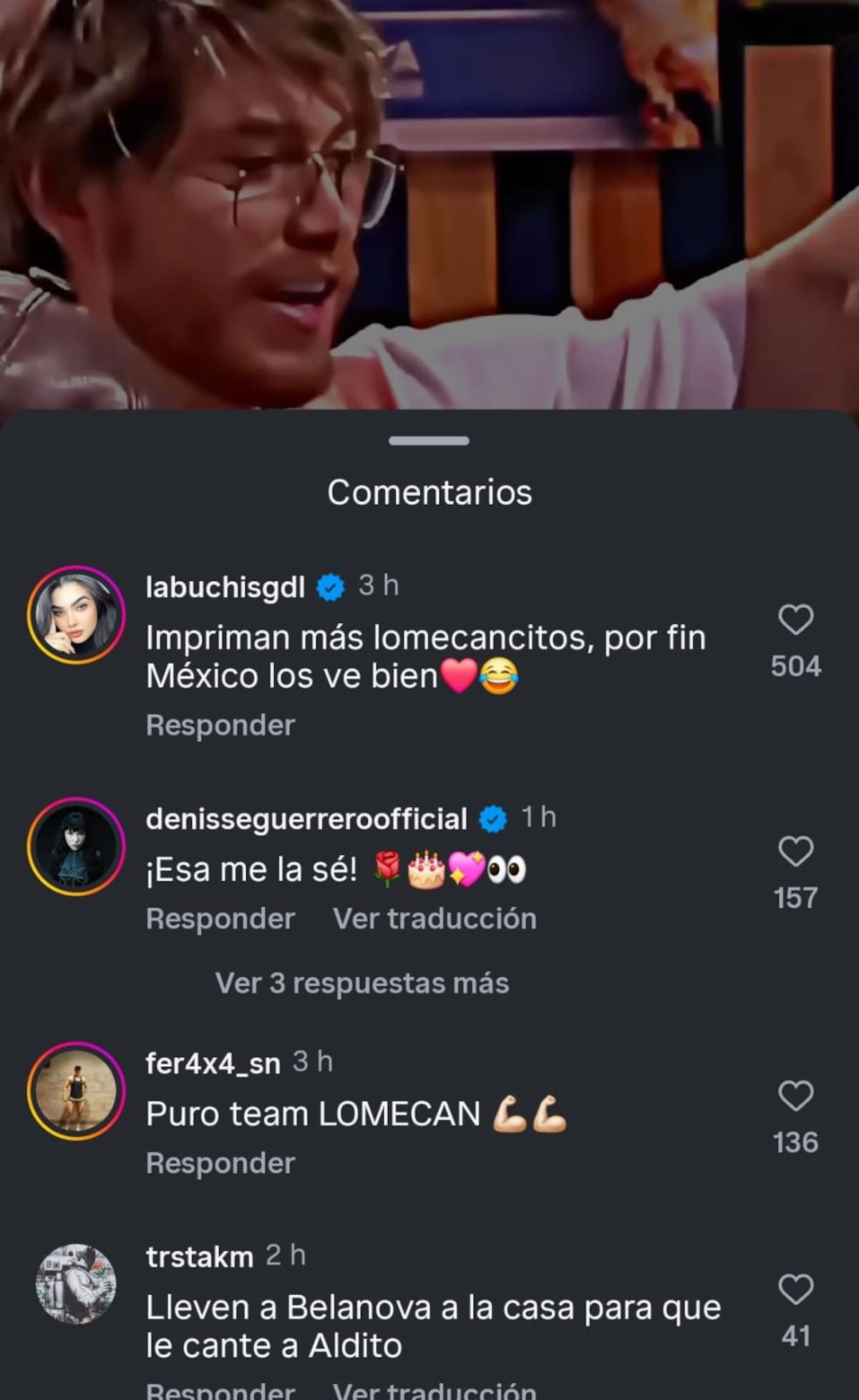 Denisse Guerrero reacciona a Aldo de Nigris cantando su icónico tema / Instagram @aldotdenigris