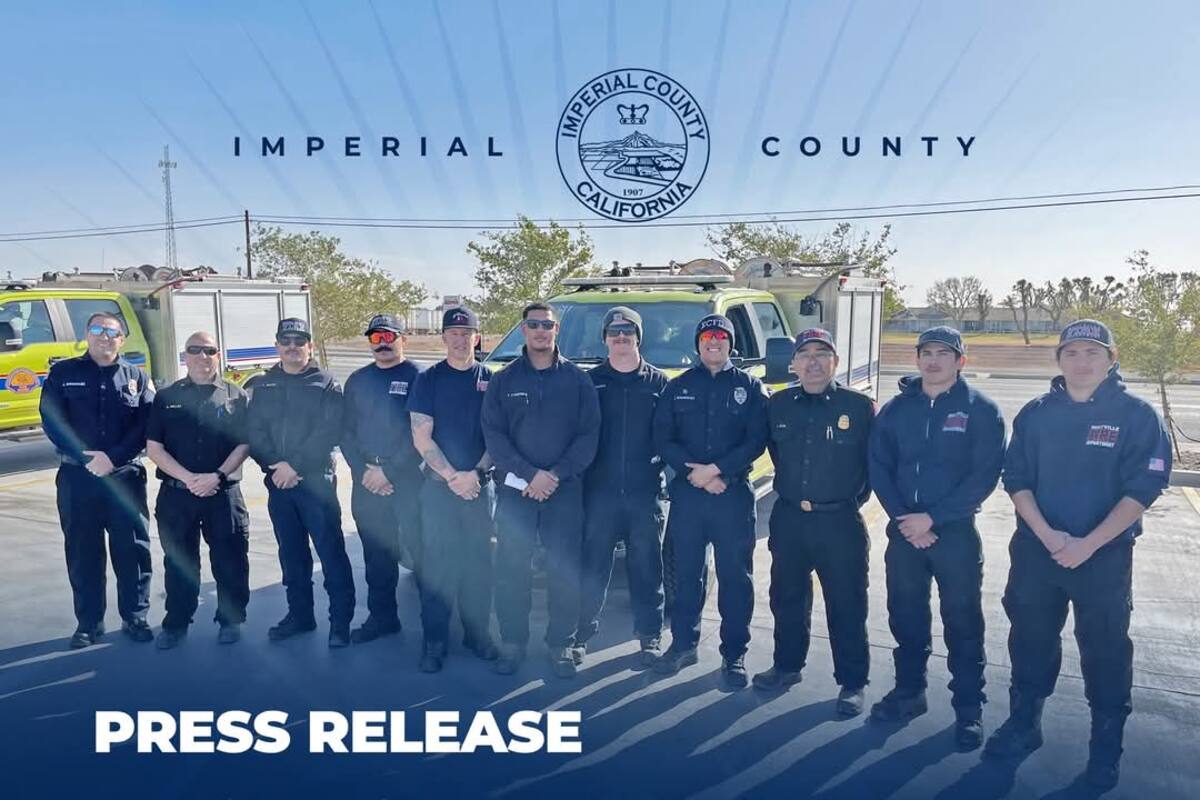 Bomberos del Valle Imperial refuerzan combate contra incendios en el sur de California