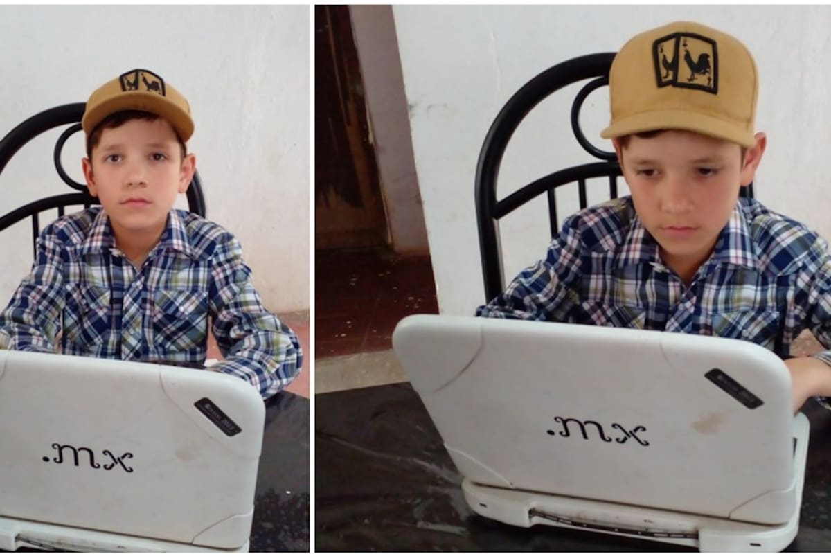 El niño Liam Tadeo quiere preservar la lengua mayo