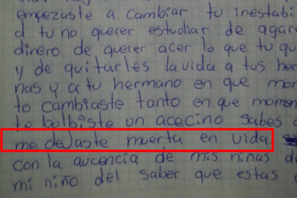 "Me dejaste muerta en vida": Mamá escribe carta a su hijo feminicida en el Estado de México