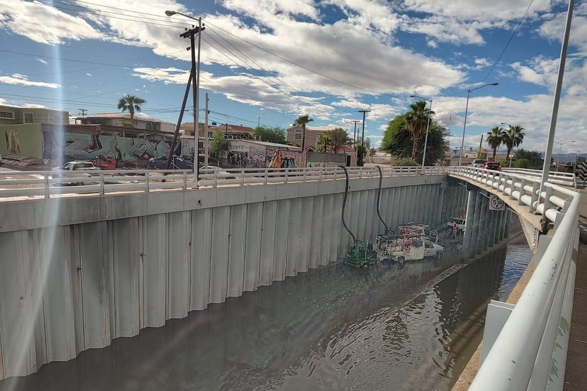 CESPM refuerza el bombeo de agua en Eje Central y otros puntos de Mexicali