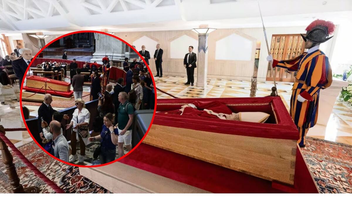 Fila para despedir al Papa Francisco / EFE y El Universal