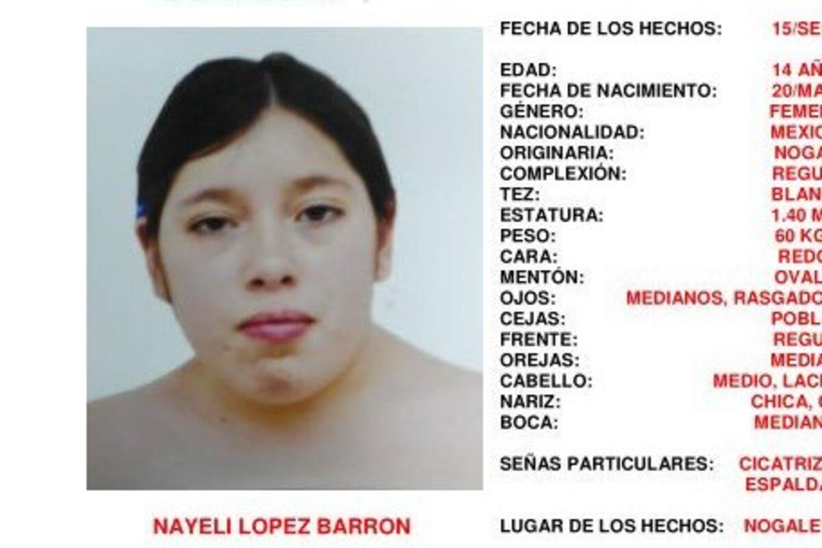 ¡AYUDA! Urge encontrar a Nayeli López extraviada en Nogales