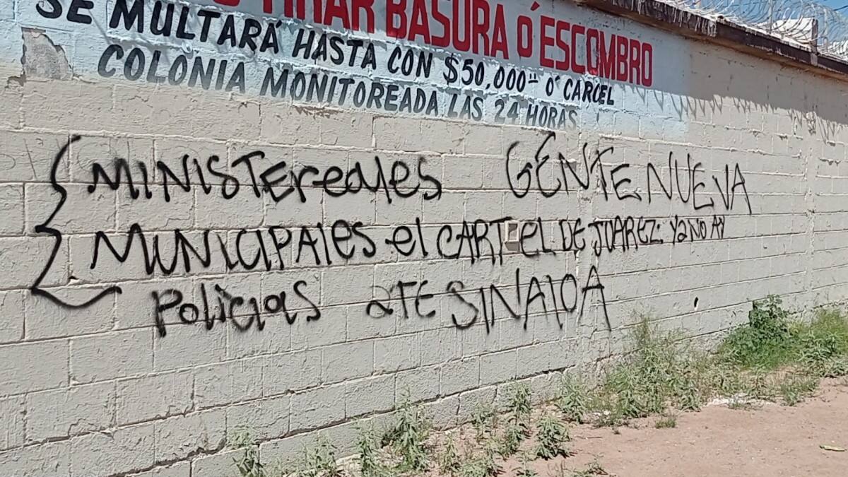 Barda con mensaje del Cártel de Sinaloa