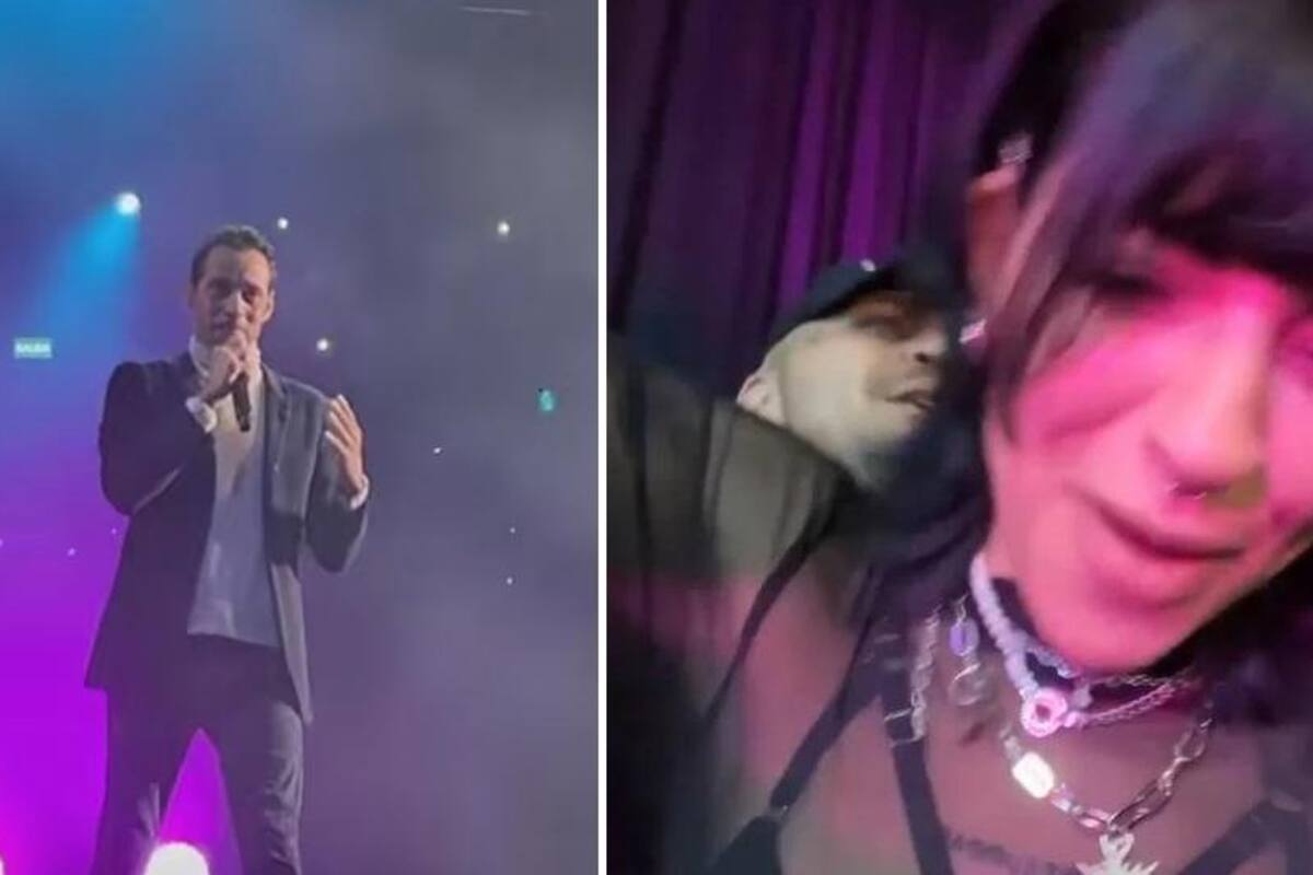 Nodal y Cazzu disfrutaron juntos del concierto de Marc Anthony