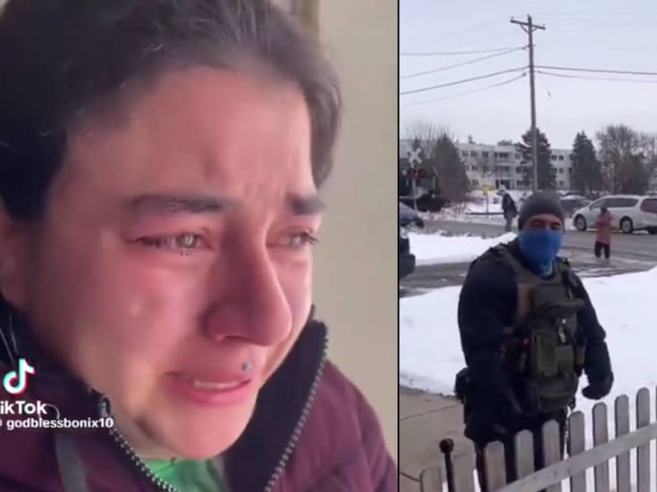 VIDEO: En llanto y con mucho pánico, una repartidora de comida vivió momentos de terror en Minnesota cuando realizaba una entrega, pidió refugio en la casa de una clienta para escapar de presuntos agentes del ICE