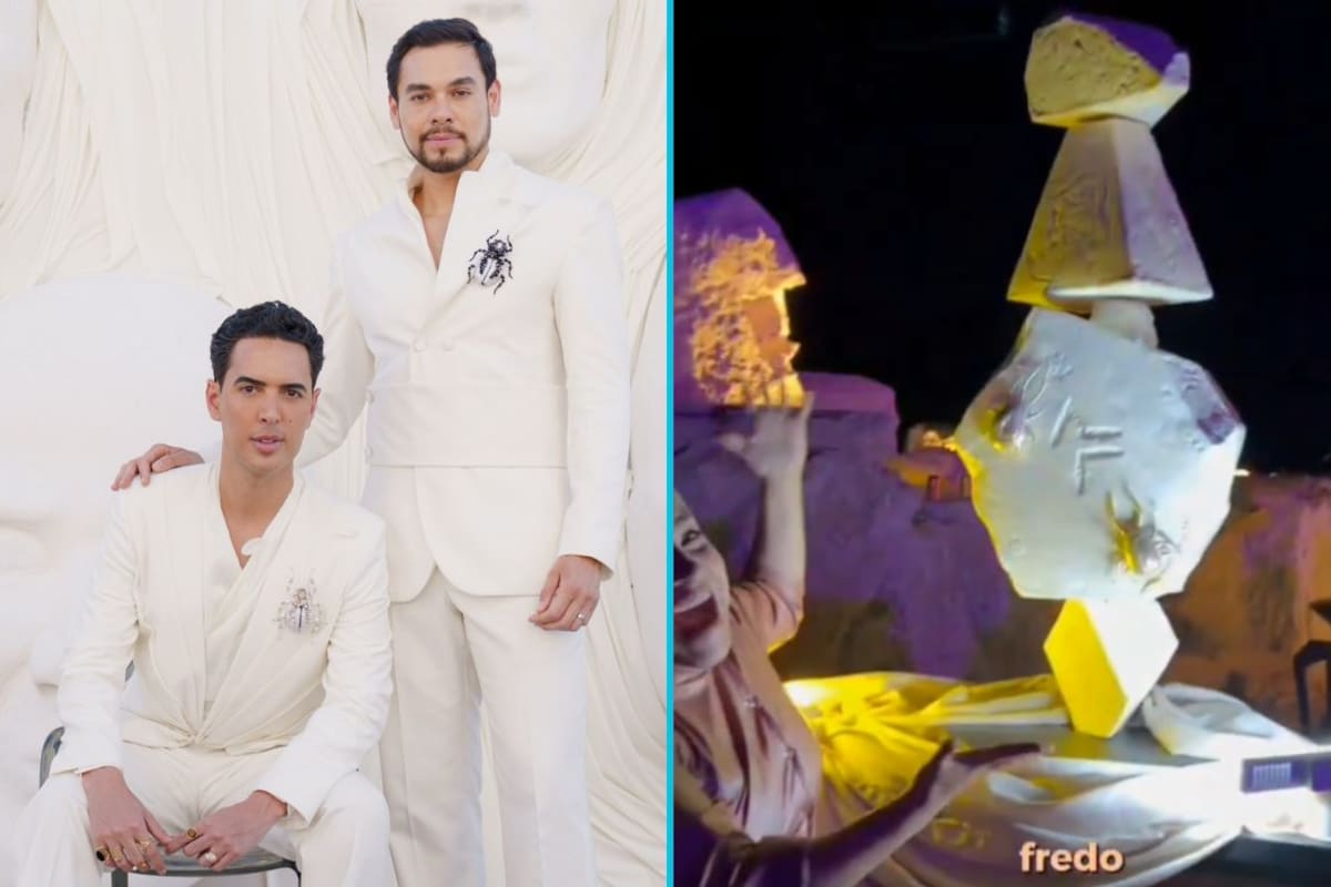 Así fue el pastel de 35 kilos inspirado en queso fresco con escarabajos que “Un Tal Fredo” presentó en su boda