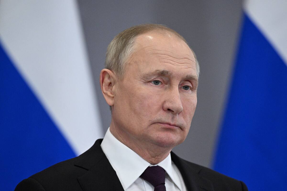 El presidente ruso, Vladimir Putin, asiste a una rueda de prensa tras la cumbre de líderes de la Comunidad de Estados Independientes en Astaná, Kazajistán. 14 de octubre de 2022. Sputnik/Ramil Sitdikov/Pool vía REUTERS