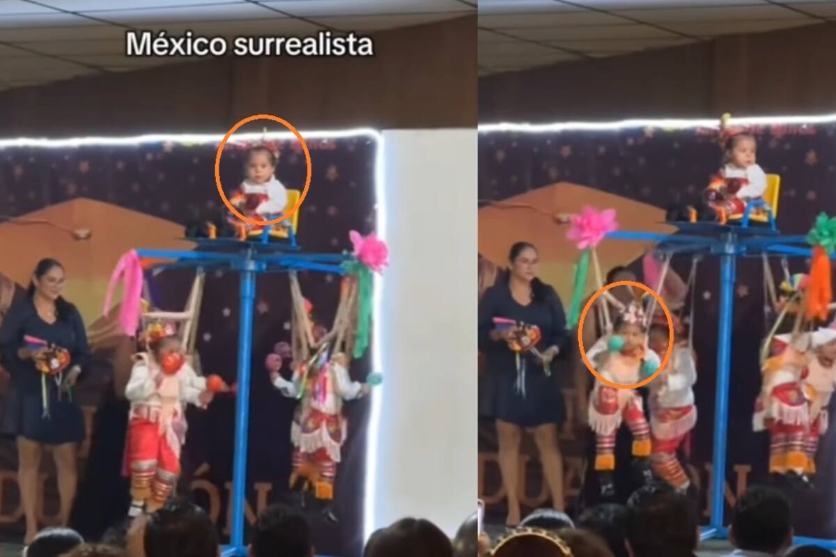 “Los Voladorcitos de Papantitla”: Escuela sorprende a padres de familia con un número en el que los pequeños imitan a los Voladores de Papantla
