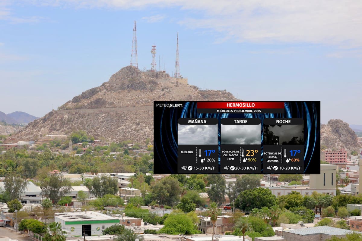 Prevén lluvias ligeras esta noche en Hermosillo
