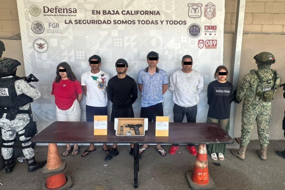 Detienen a jóvenes con arma de fuego y metanfetamina en San Felipe