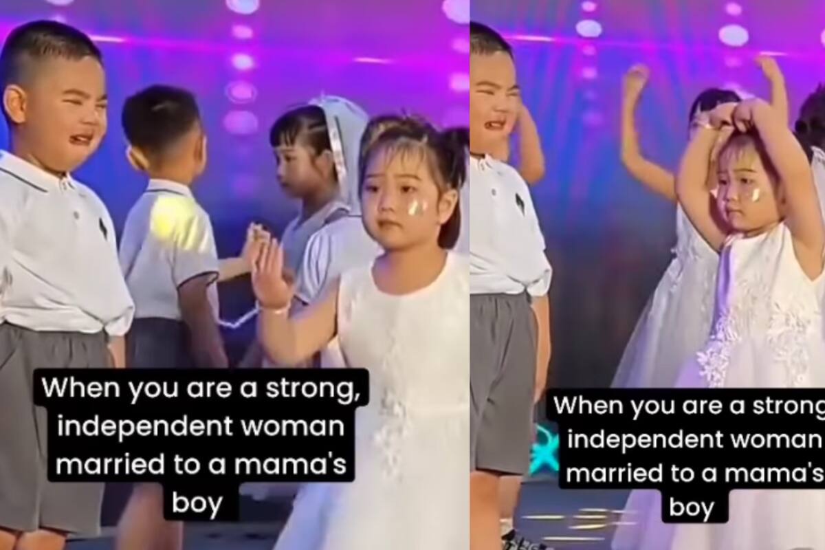 Niña se vuelve viral por terminar su bailable sola, ya que su pareja se puso a llorar en medio del número