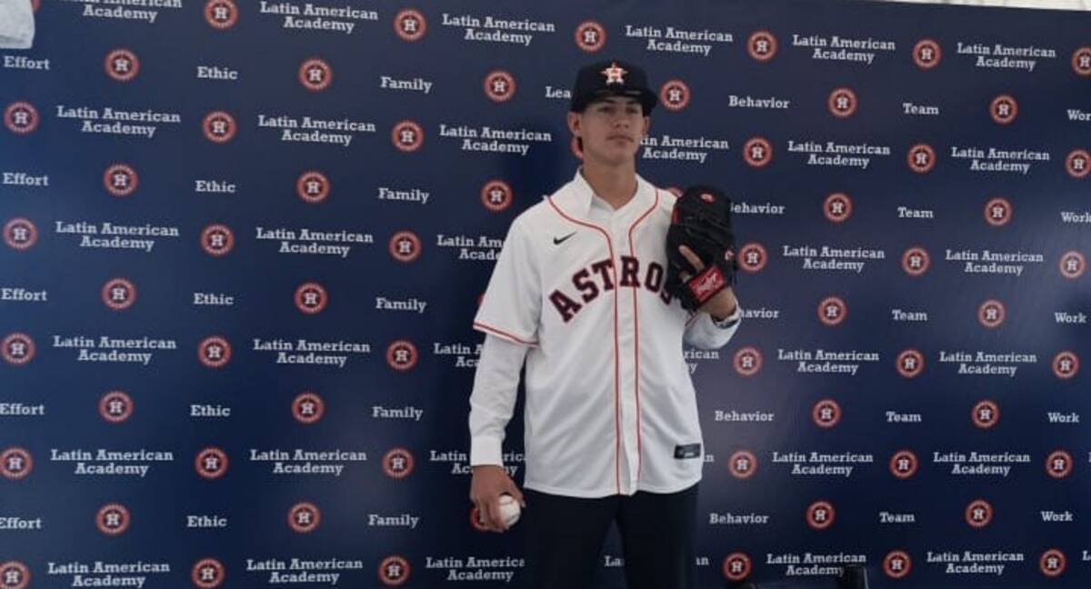 Juan Antonio Fraide Pacheco, pitcher derecho nacido en Empalme con apenas 18 años. (Foto: Houston Astros)