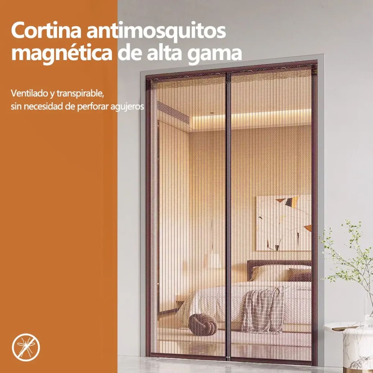 Malla Mosquitera Mosquiteras Para Puertas Cortina Magnetica | Mercado Libre