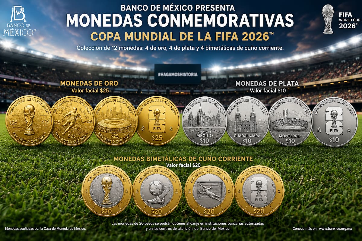 Las monedas no podrán adquirirse en cualquier lugar, sino que Banxico estableció ciertos lugares donde podrán comprarse. | Foto: imagen Generada con IA