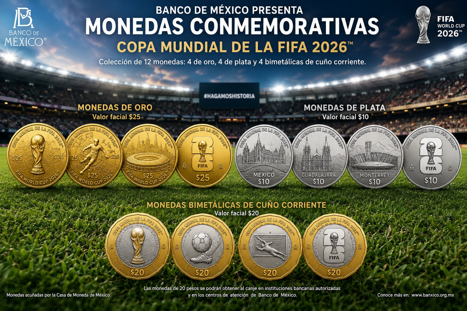 Las monedas no podrán adquirirse en cualquier lugar, sino que Banxico estableció ciertos lugares donde podrán comprarse. | Foto: imagen Generada con IA