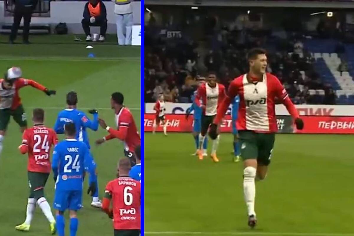César Montes marca gol en la victoria del Lokomotiv ante el Dynamo de Luis Chávez