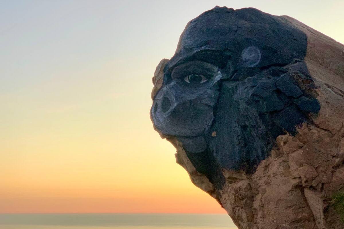 Permanecerá pintura en roca de El Coronel; es de agua: Delegado